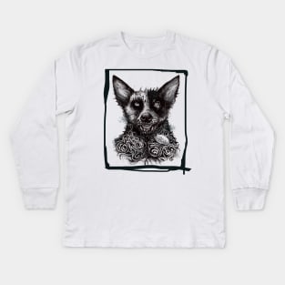 Shadow the Blue Heeler Kids Long Sleeve T-Shirt